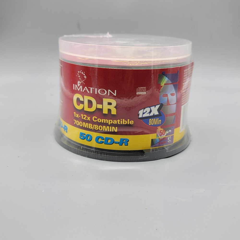 Imation CD-R Spindle 50 Pack Blank Media 1X - 16X Compatible 700MB/80Min NEW